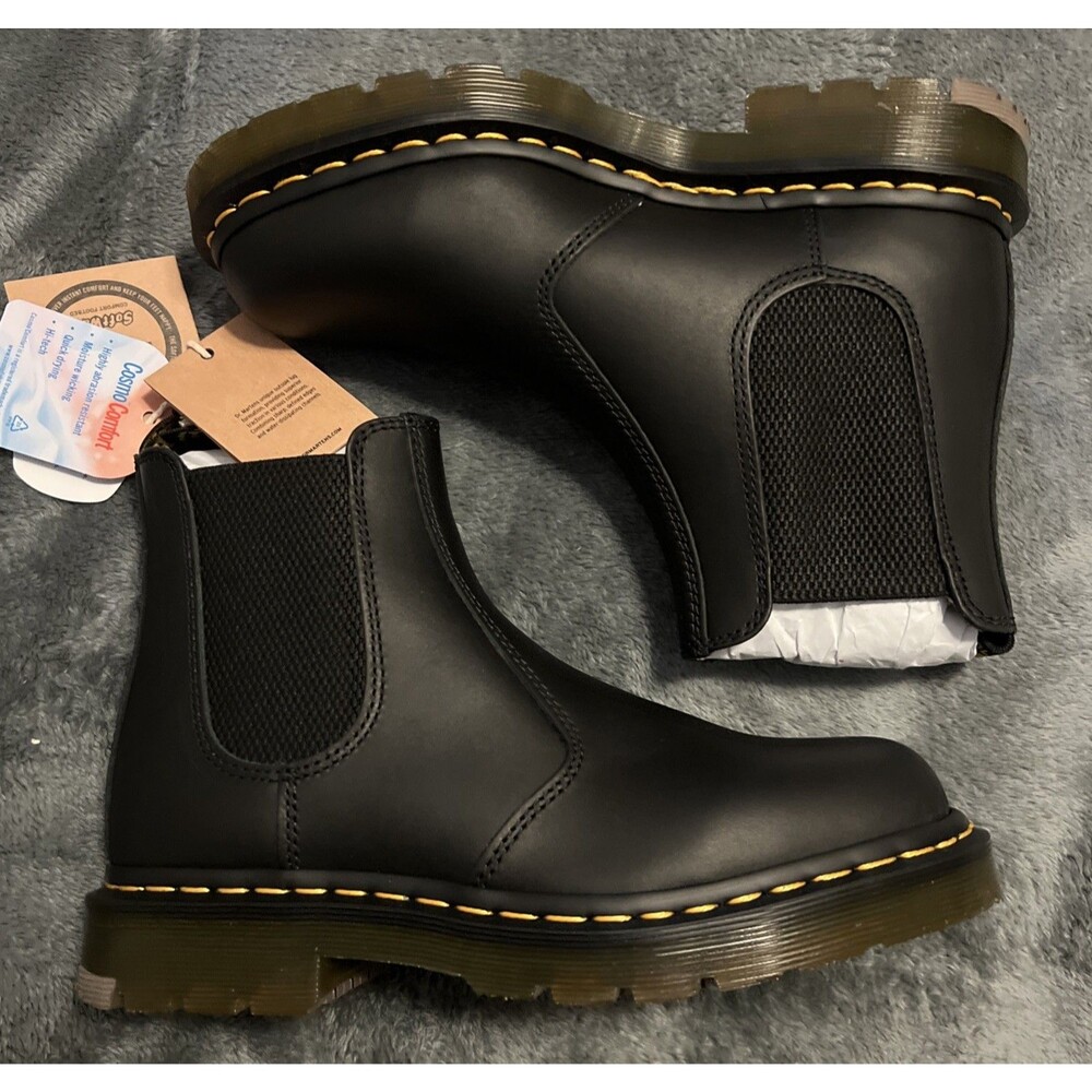 Mens Size 9 / Womens 10 Dr. Martens 2976 SR Black Classic Leather Chelsea Boots - Picture 4 of 9